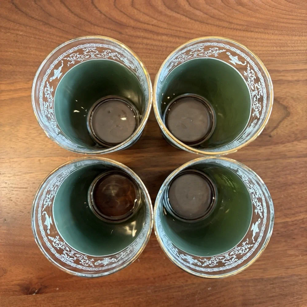 Set of 4 Greek Wedgewood Hellenic Green Jeanette 5